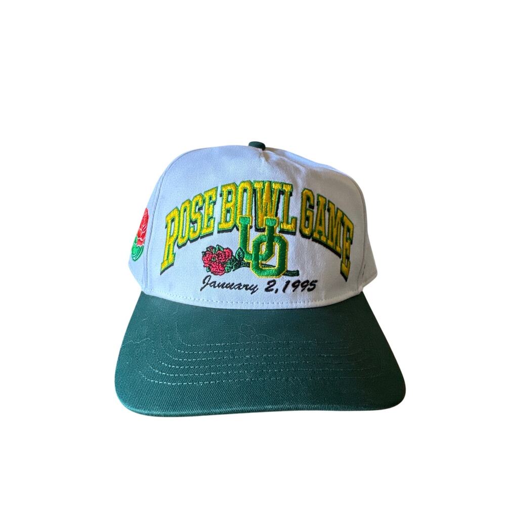 Modern '47 Brand Oregon Ducks 1995 Rose Bowl Throwback Snapback Hat White Green